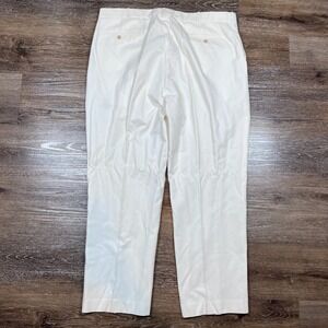 Polo Ralph Lauren Men White Dress Pants Size 40x30 Classic Fit Silk Blend Preppy
